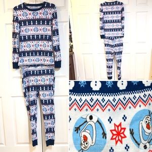 NEW-DISNEY~OLAF~Fair Isle -100% Cotton PJs-Sz M